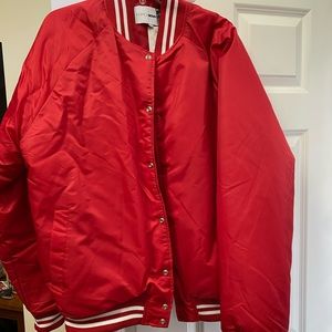 New mens red bomber jacket